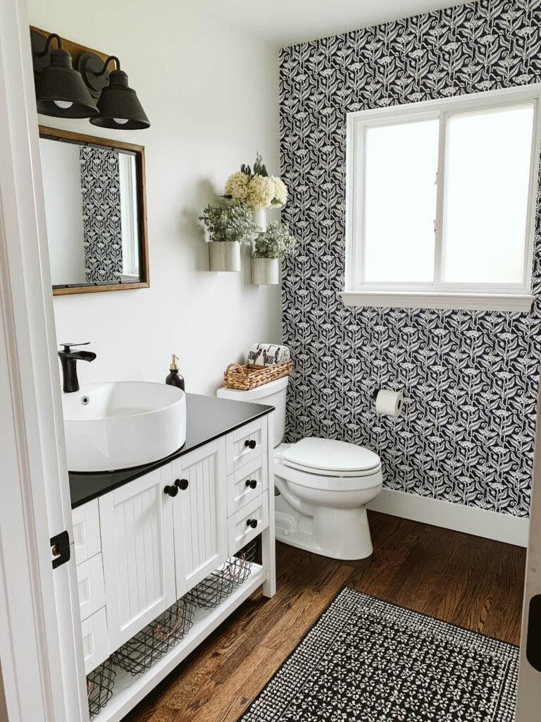 modern farmhouse bathroom powder room